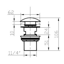 Донный клапан Bronze De Luxe 21984/1
