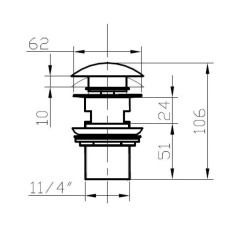 Донный клапан Bronze De Luxe 21984/1