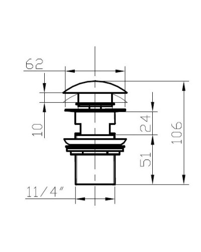 Донный клапан Bronze De Luxe 21984/1