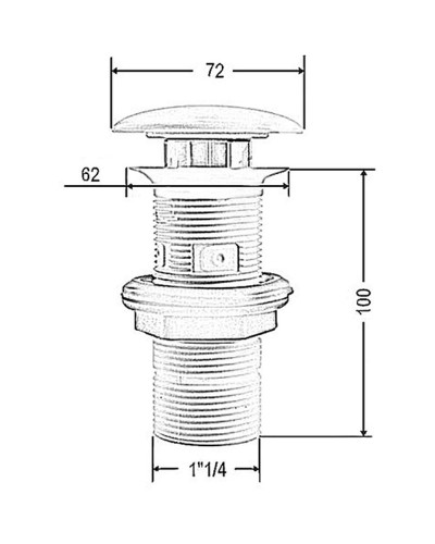 Донный клапан Artceram ACA038 13 00 click-clack Arancio cammeo