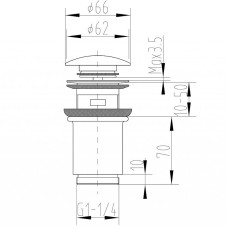 Донный клапан ZorG Antic AZR 1 BR click-clack Бронза