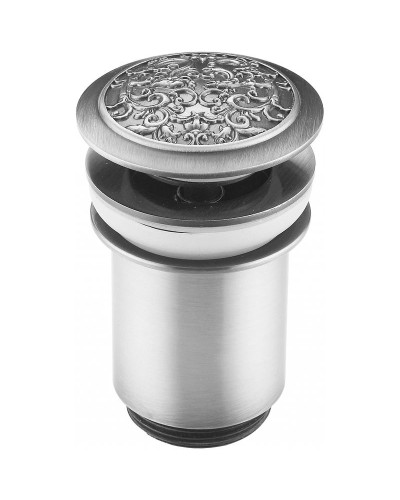 Донный клапан ZorG Antic AZR 2 SL click-clack Серебро