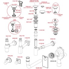 Донный клапан Alcaplast A392-G-B click-clack Золото матовое