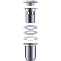 Донный клапан Abber AF0010 Click-Clack Хром