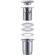 Донный клапан Abber AF0010 Click-Clack Хром