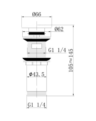 Донный клапан Abber AF0010W Click-Clack Белый