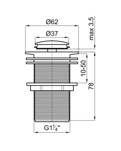 Донный клапан без перелива Noken N199999064