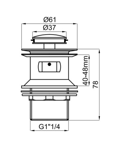 Донный клапан с переливом Noken N199999063