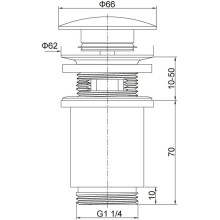 Донный клапан Timo 8011/00-16