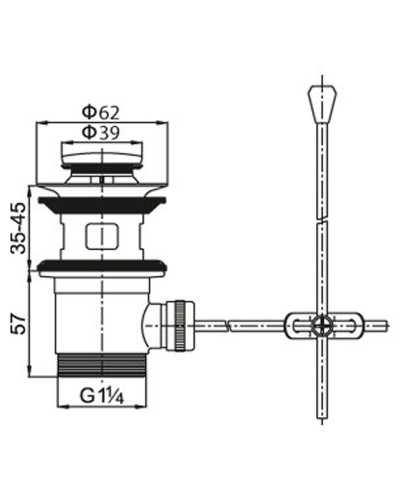 Донный клапан Cezares Czr CZR-SA2-02 Бронза