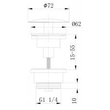 Донный клапан Abber AF0012G Золото матовое