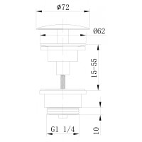 Донный клапан Abber AF0012W Белый