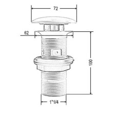 Донный клапан Artceram ACA038 16 00 blu zaffiro