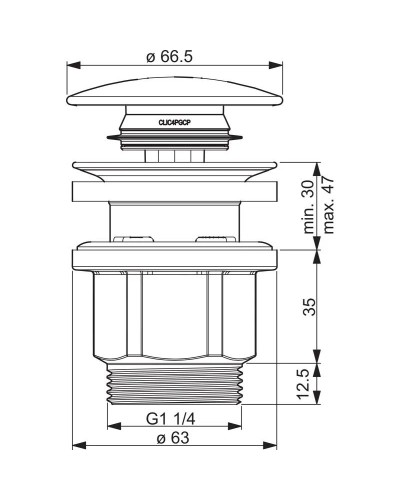 Донный клапан Oras 200060