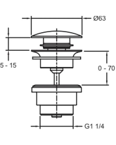 Донный клапан Jacob Delafon Nouvelle Vague E30536-BLV