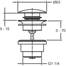 Донный клапан Jacob Delafon Nouvelle Vague E30536-CAT