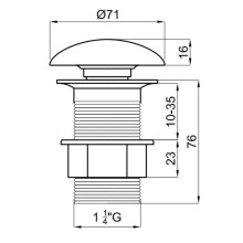 Донный клапан Noken Slender Acero Concrete N359323147
