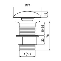 Донный клапан Noken Slender Deep Concrete N359323149