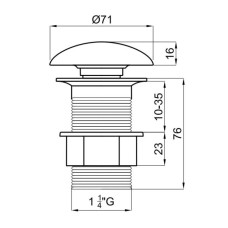 Донный клапан Noken Slender Deep Concrete N359323149