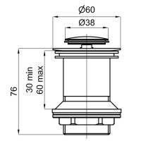 Донный клапан Noken Round Inox N200000216