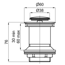 Донный клапан Noken Round Inox N200000216
