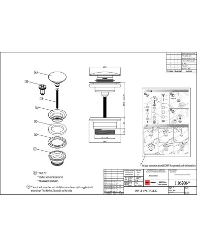 Донный клапан Teka 110620BZ
