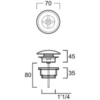 Донный клапан Simas PLCE nero matt