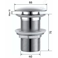 Донный клапан без перелива ClickClack GID G-54BL