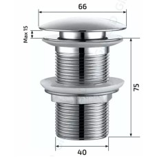 Донный клапан без перелива ClickClack GID G-54BL