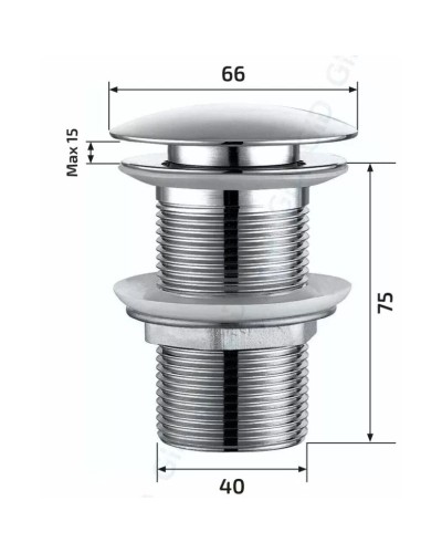 Донный клапан без перелива ClickClack GID G-54BL