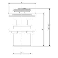 Донный клапан с переливом IDDIS Oldie OLDBR00i88