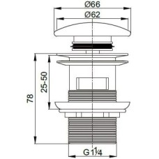 Донный клапан Cezares CZR-SAT7-Bi