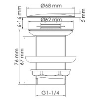 Донный клапан WasserKRAFT A246