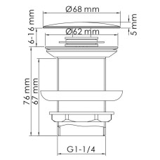 Донный клапан WasserKRAFT A246