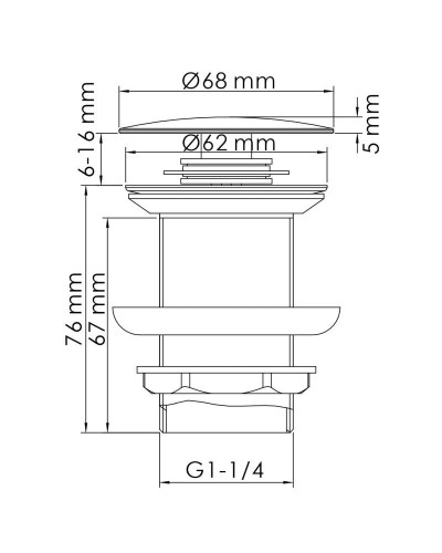 Донный клапан WasserKRAFT A246