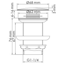 Донный клапан WasserKRAFT A245