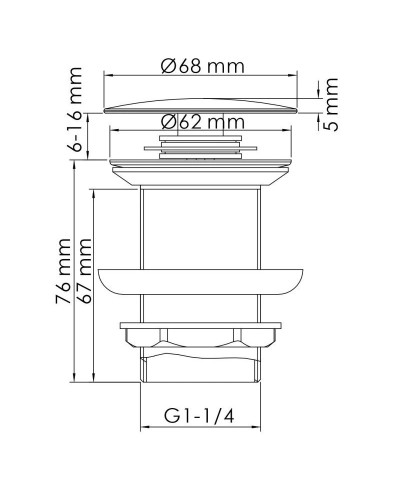 Донный клапан WasserKRAFT A245