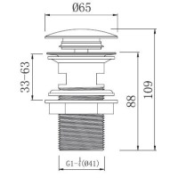 Донный клапан Caprigo 99-533-crm