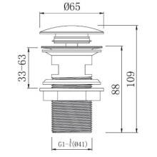 Донный клапан Caprigo 99-533-crm