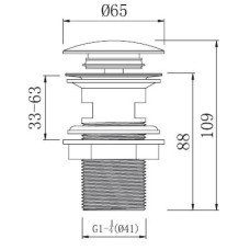 Донный клапан Caprigo 99-533-crm