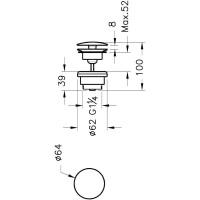Донный клапан VitrA Syphon A4514936