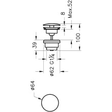 Донный клапан VitrA Syphon A4514936