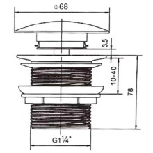 Донный клапан без перелива Vincea DBS-316