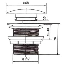 Донный клапан без перелива Vincea DBS-316
