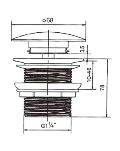 Донный клапан без перелива Vincea DBS-316