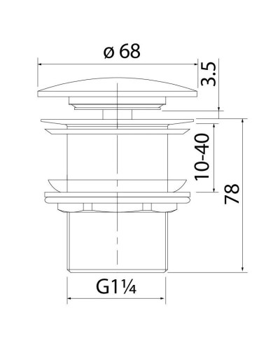 Донный клапан IDDIS Optima Home OPHG000i88