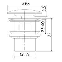 Донный клапан IDDIS Optima Home OPHBM0Wi88