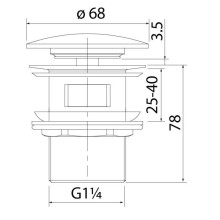 Донный клапан IDDIS Optima Home OPHBM0Wi88