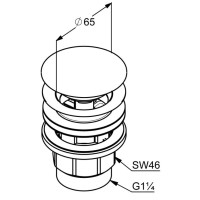 Донный клапан Kludi 1042605-00