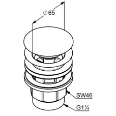 Донный клапан Kludi 1042605-00